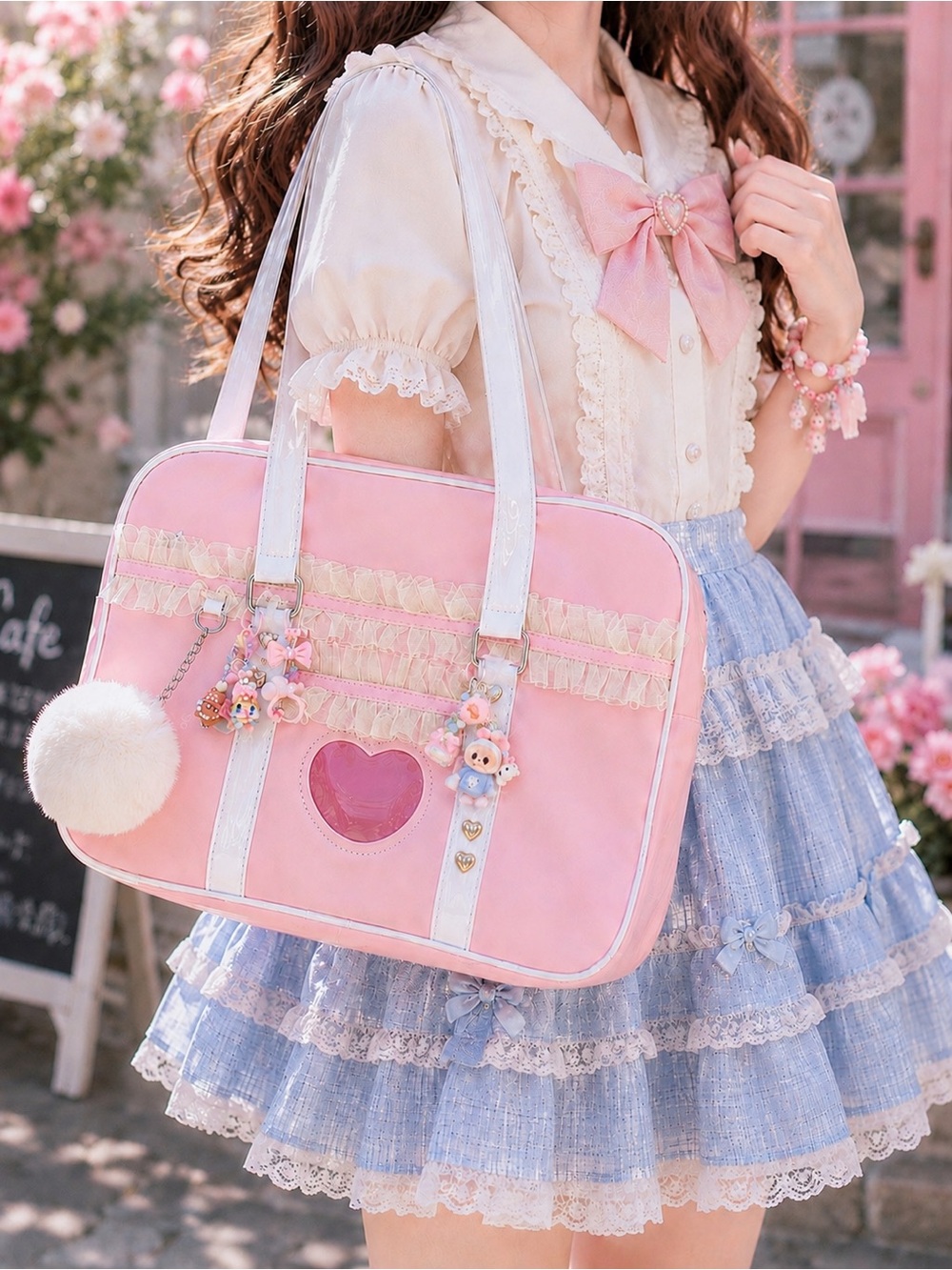 KAWAII PINK TOTE BAG - Picture 3 of 14